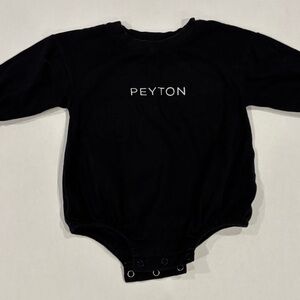 Caden Lane Custom “Peyton” Black Romper 6-12 month